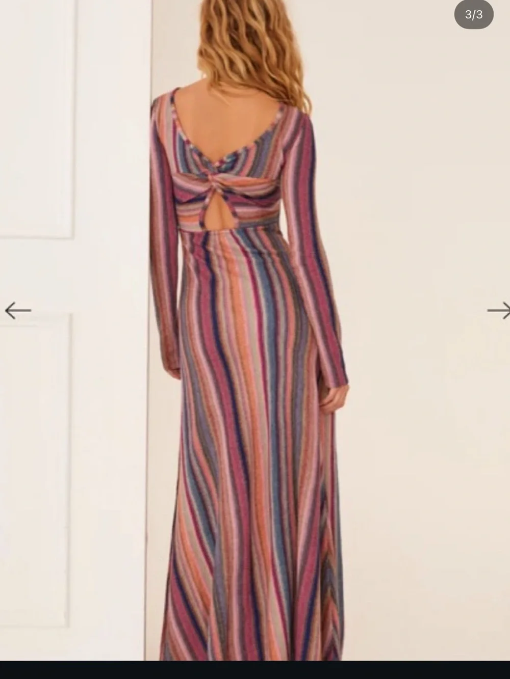 Something Navy Metallic Stripe Dress